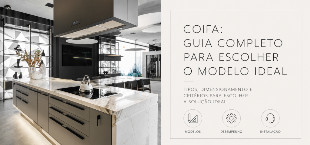 Coifa sob medida instalada em cozinha contemporânea